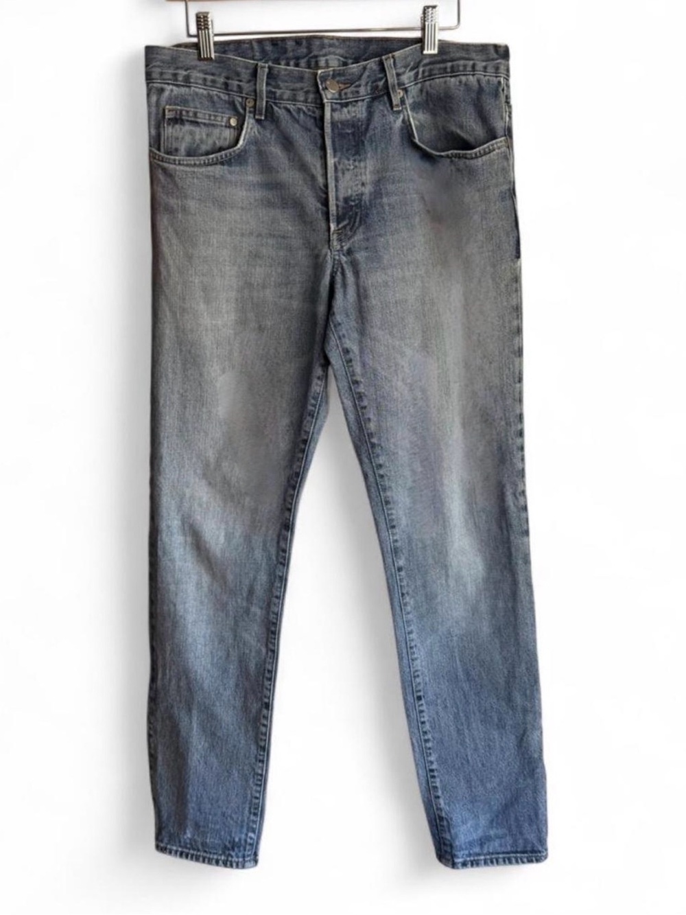 H&M Slim Men's Washed Blue Jeans 31 x 32 Classic Button Fly